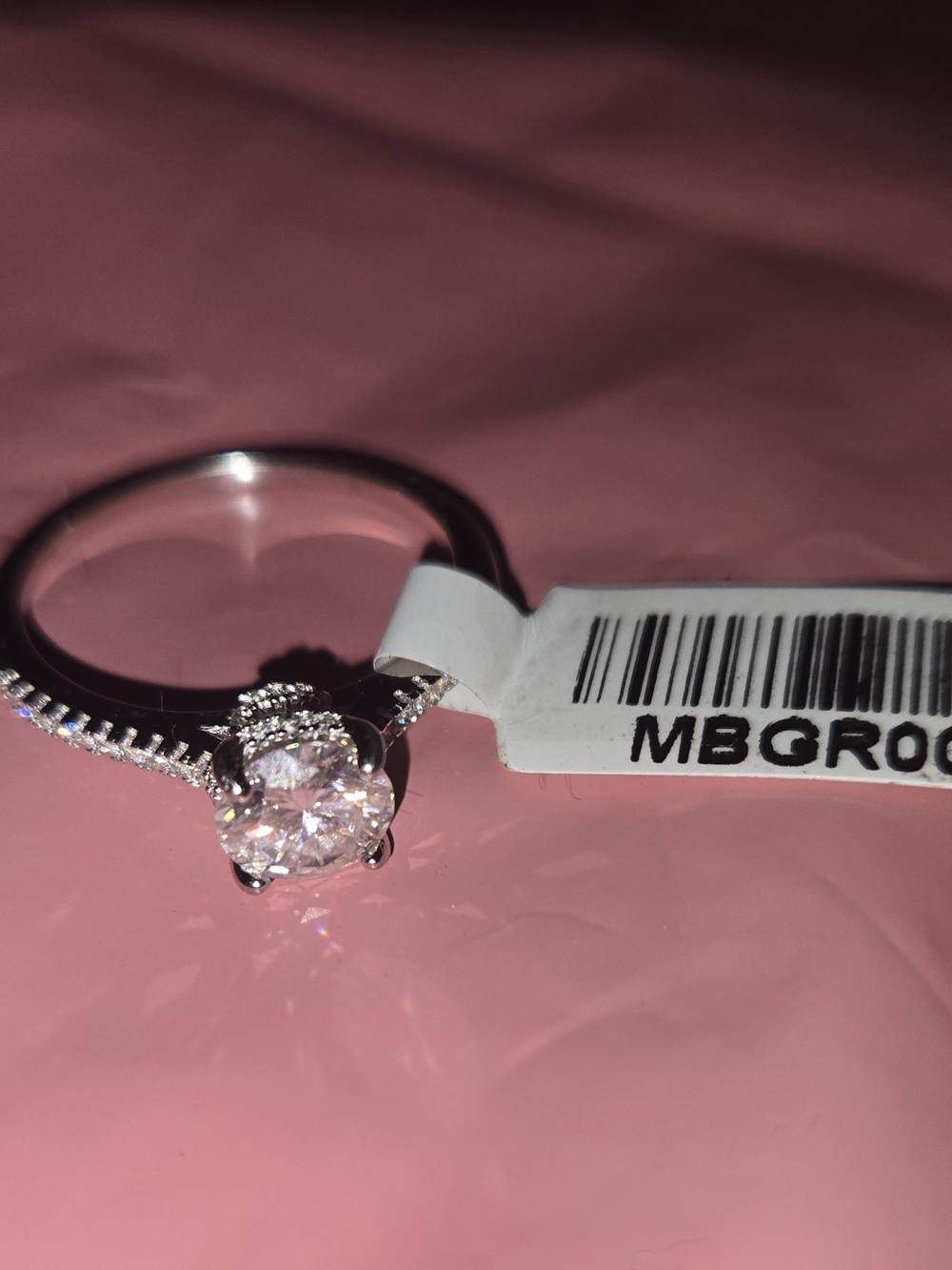 925 Mossinate Engagement Ring Size 8